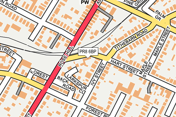 PR8 6BP map - OS OpenMap – Local (Ordnance Survey)