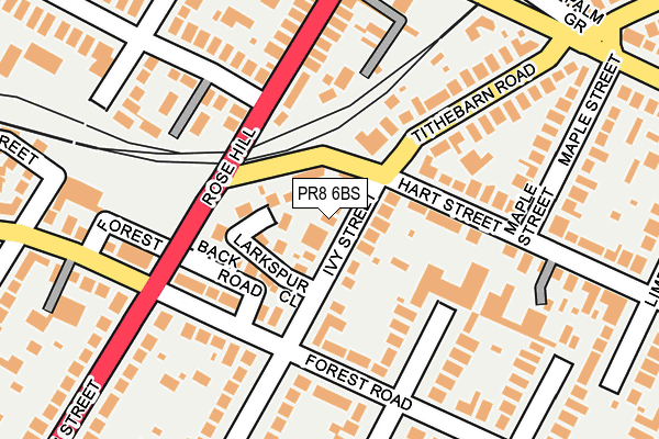 PR8 6BS map - OS OpenMap – Local (Ordnance Survey)