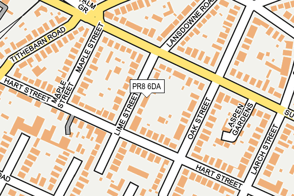 PR8 6DA map - OS OpenMap – Local (Ordnance Survey)