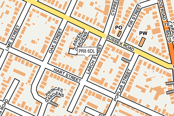 PR8 6DL map - OS OpenMap – Local (Ordnance Survey)