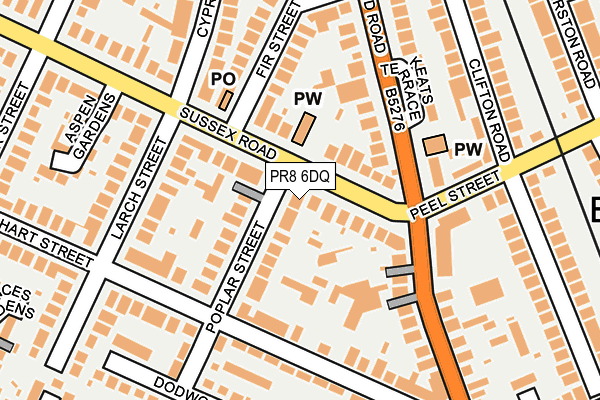 PR8 6DQ map - OS OpenMap – Local (Ordnance Survey)