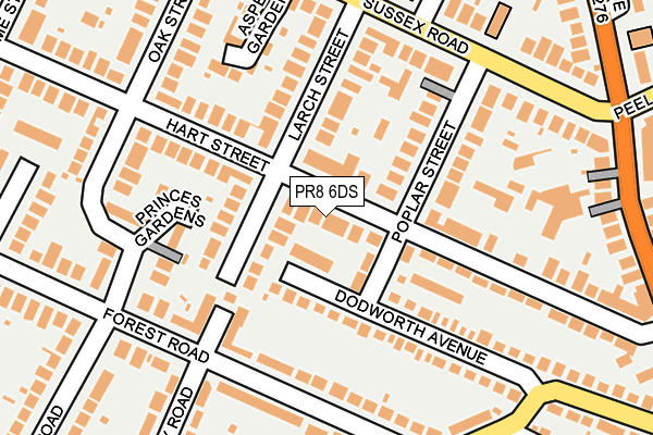 PR8 6DS map - OS OpenMap – Local (Ordnance Survey)