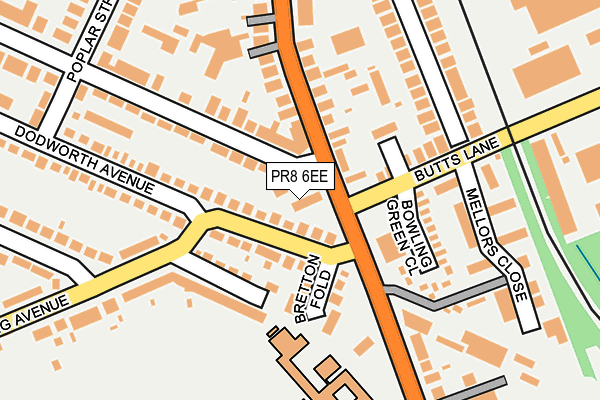 PR8 6EE map - OS OpenMap – Local (Ordnance Survey)