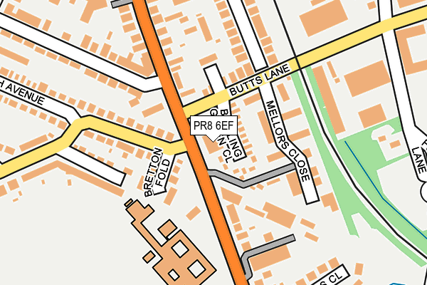 PR8 6EF map - OS OpenMap – Local (Ordnance Survey)