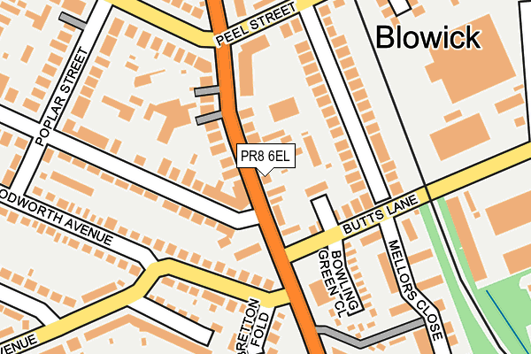 PR8 6EL map - OS OpenMap – Local (Ordnance Survey)