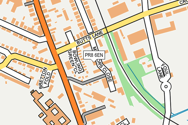 PR8 6EN map - OS OpenMap – Local (Ordnance Survey)