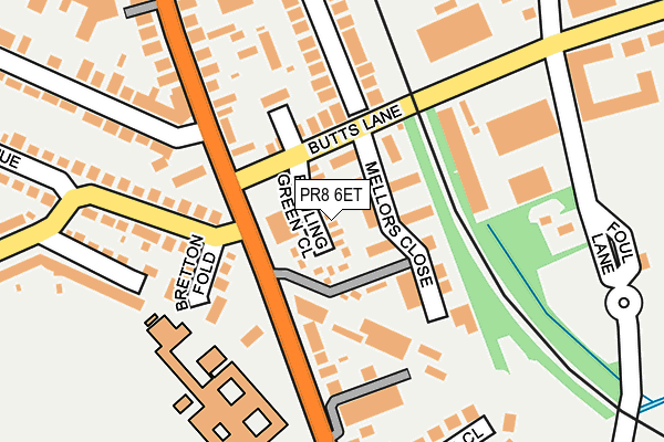 PR8 6ET map - OS OpenMap – Local (Ordnance Survey)