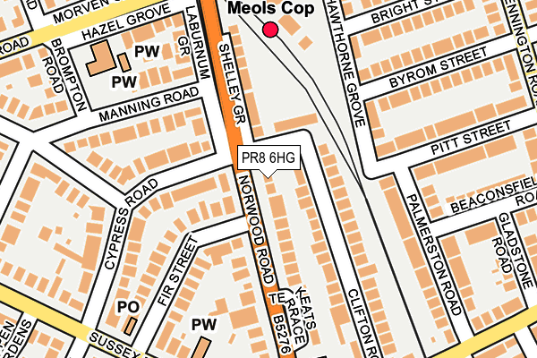 PR8 6HG map - OS OpenMap – Local (Ordnance Survey)