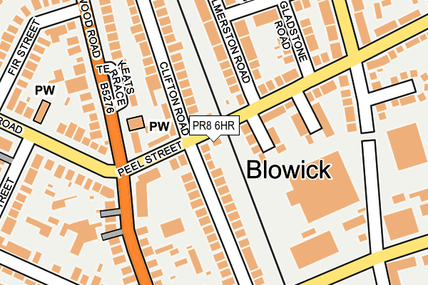 PR8 6HR map - OS OpenMap – Local (Ordnance Survey)