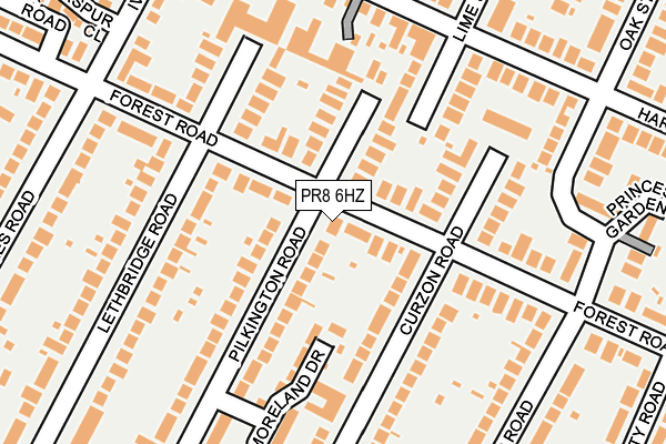 PR8 6HZ map - OS OpenMap – Local (Ordnance Survey)