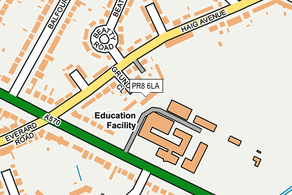 PR8 6LA map - OS OpenMap – Local (Ordnance Survey)