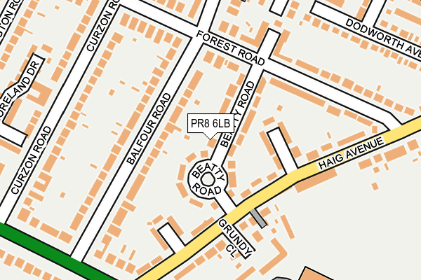 PR8 6LB map - OS OpenMap – Local (Ordnance Survey)