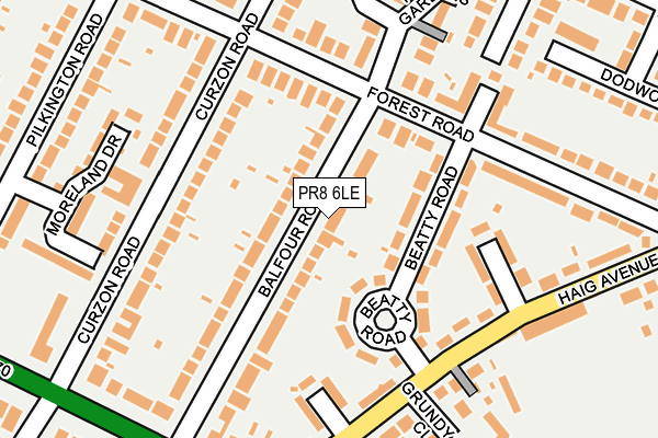 PR8 6LE map - OS OpenMap – Local (Ordnance Survey)