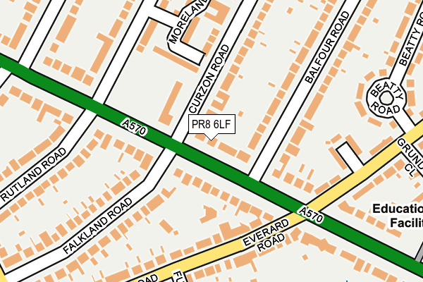PR8 6LF map - OS OpenMap – Local (Ordnance Survey)
