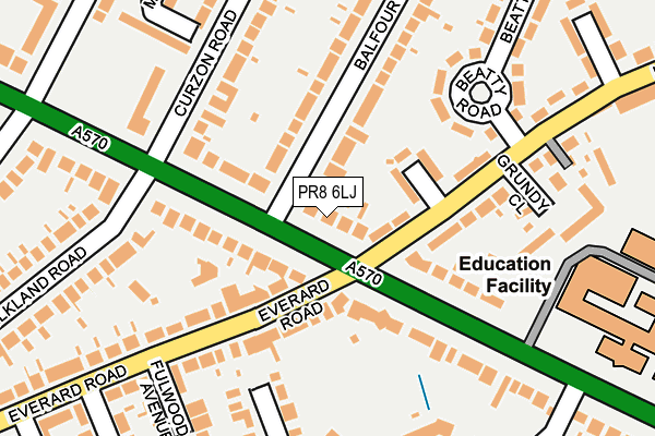 PR8 6LJ map - OS OpenMap – Local (Ordnance Survey)