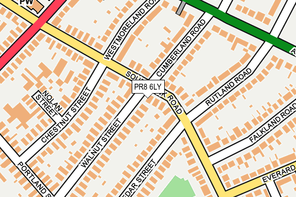 PR8 6LY map - OS OpenMap – Local (Ordnance Survey)