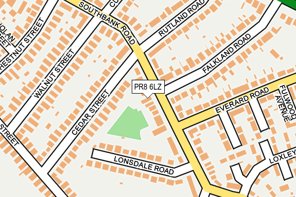 PR8 6LZ map - OS OpenMap – Local (Ordnance Survey)