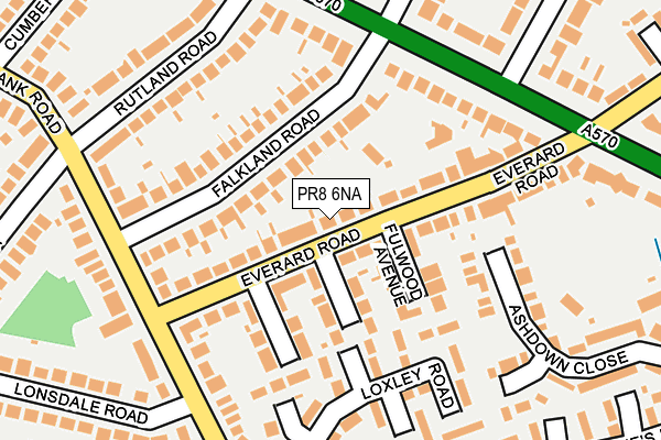 PR8 6NA map - OS OpenMap – Local (Ordnance Survey)