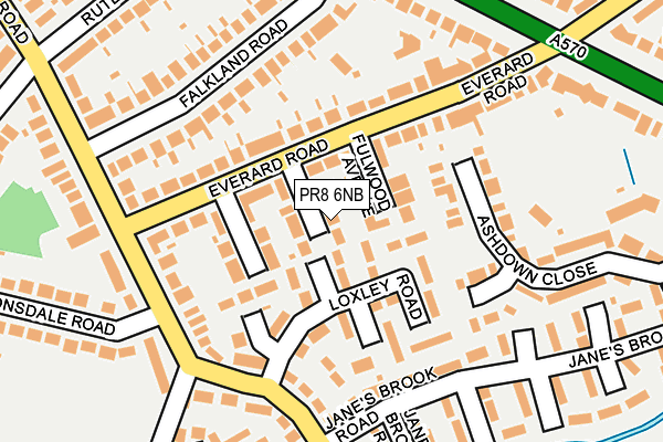 PR8 6NB map - OS OpenMap – Local (Ordnance Survey)