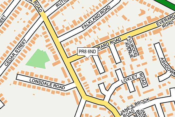 PR8 6ND map - OS OpenMap – Local (Ordnance Survey)