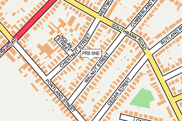 PR8 6NE map - OS OpenMap – Local (Ordnance Survey)