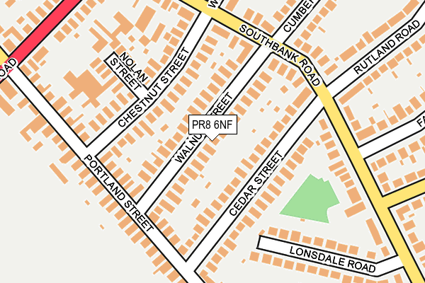 PR8 6NF map - OS OpenMap – Local (Ordnance Survey)