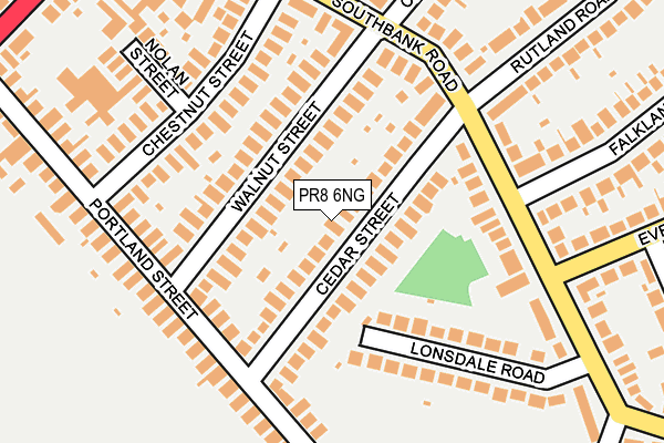 PR8 6NG map - OS OpenMap – Local (Ordnance Survey)