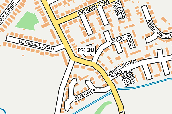 PR8 6NJ map - OS OpenMap – Local (Ordnance Survey)