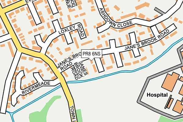 PR8 6NS map - OS OpenMap – Local (Ordnance Survey)