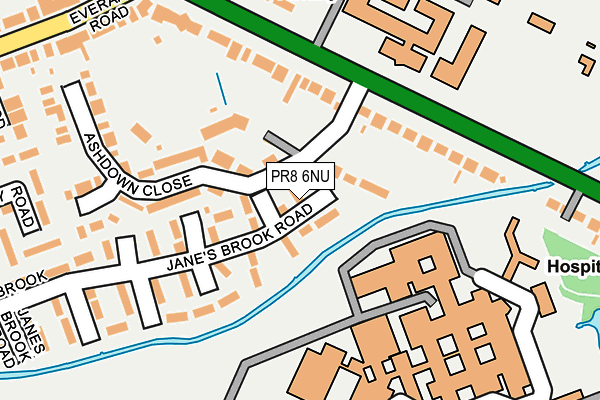 PR8 6NU map - OS OpenMap – Local (Ordnance Survey)