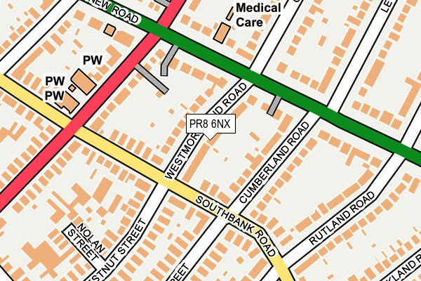 PR8 6NX map - OS OpenMap – Local (Ordnance Survey)