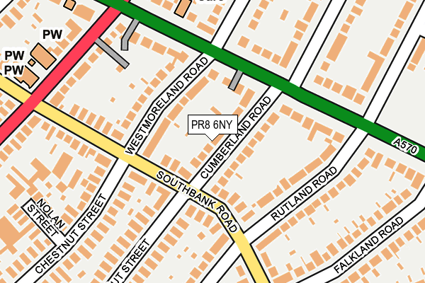 PR8 6NY map - OS OpenMap – Local (Ordnance Survey)