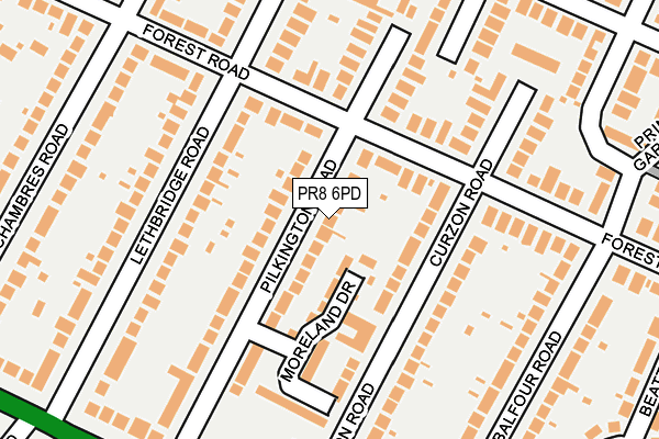 PR8 6PD map - OS OpenMap – Local (Ordnance Survey)