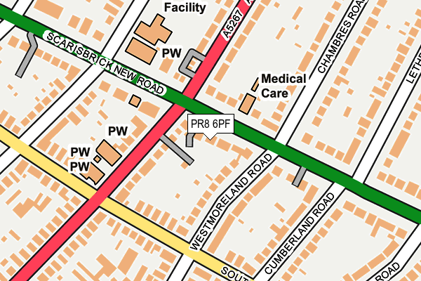 PR8 6PF map - OS OpenMap – Local (Ordnance Survey)