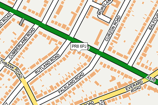 PR8 6PJ map - OS OpenMap – Local (Ordnance Survey)