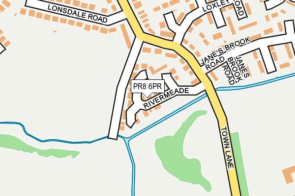 PR8 6PR map - OS OpenMap – Local (Ordnance Survey)