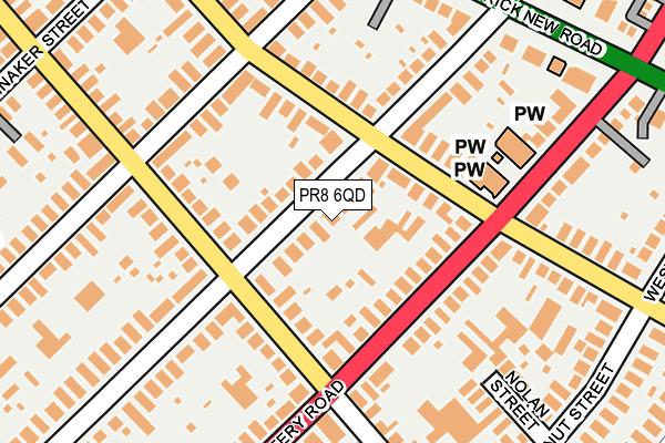 PR8 6QD map - OS OpenMap – Local (Ordnance Survey)