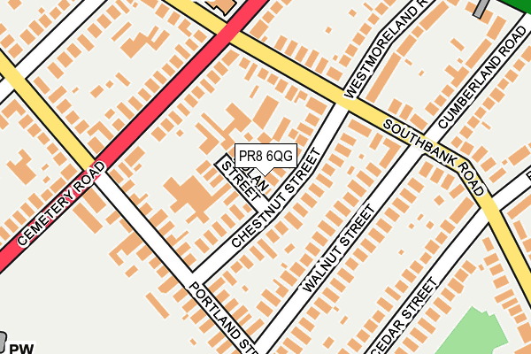 PR8 6QG map - OS OpenMap – Local (Ordnance Survey)