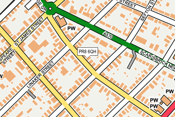 PR8 6QH map - OS OpenMap – Local (Ordnance Survey)