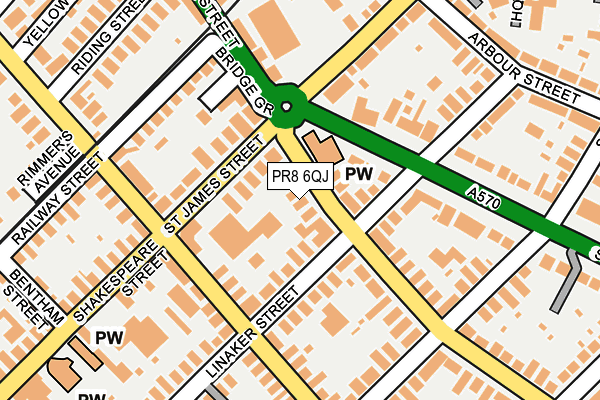 PR8 6QJ map - OS OpenMap – Local (Ordnance Survey)