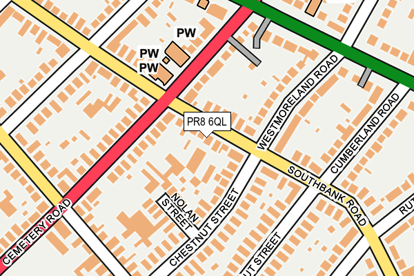 PR8 6QL map - OS OpenMap – Local (Ordnance Survey)