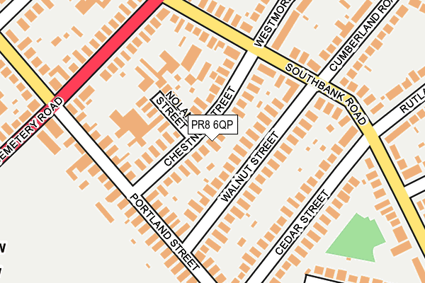 PR8 6QP map - OS OpenMap – Local (Ordnance Survey)