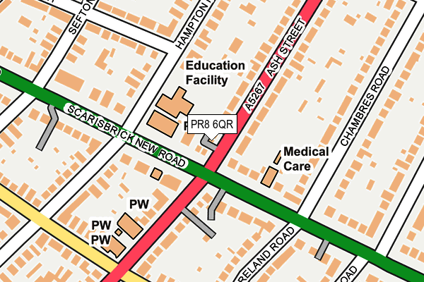 PR8 6QR map - OS OpenMap – Local (Ordnance Survey)