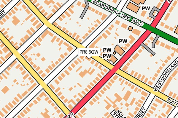 PR8 6QW map - OS OpenMap – Local (Ordnance Survey)