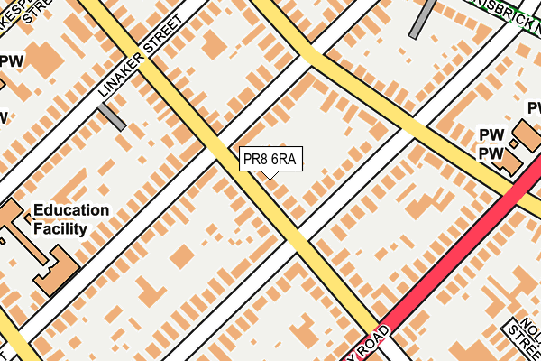 PR8 6RA map - OS OpenMap – Local (Ordnance Survey)