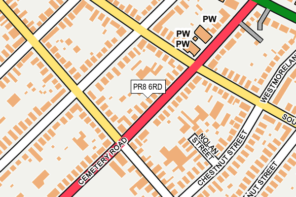 PR8 6RD map - OS OpenMap – Local (Ordnance Survey)