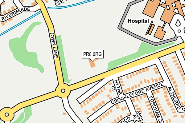 PR8 6RG map - OS OpenMap – Local (Ordnance Survey)