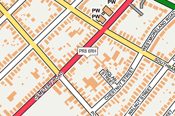 PR8 6RH map - OS OpenMap – Local (Ordnance Survey)