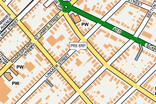 PR8 6RP map - OS OpenMap – Local (Ordnance Survey)