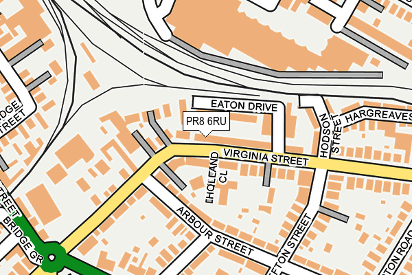 PR8 6RU map - OS OpenMap – Local (Ordnance Survey)